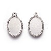 Tarnish Resistant 304 Stainless Steel Pendant Cabochon Settings STAS-P231-31P-1