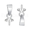 Rhodium Plated Sterling Silver Bails X-H362-2P-1