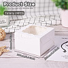 Square Paper Biscuit Boxes with Lace Edged Square Clear Window CON-TAC0001-12A-01-4