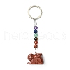 Rabbit Natural Gemstone Keychain KEYC-F040-01-2