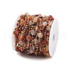 Natural Agate & Glass Link Chains CHC-K014-11G-05-2