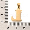 Ion Plating(IP) 304 Stainless Steel Rhinestone Pendants STAS-U035-01G-L-3