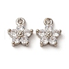 Brass Micro Pave Cubic Zirconia Pendants KK-I276-05P-03B-1