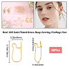 CREATCABIN 50Pcs Brass Hoop Earring Findings KK-CN0002-14-2