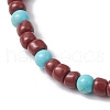 Natural Magnesite Beads & Glass Seed Beads Stretch Bracelets for Men Women BJEW-JB11833-02-3