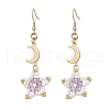 304 Stainless Steel Glass Dangle Earrings EJEW-MZ00375-05-2