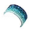 7Pcs Dyed Round Natural Gemstone Beaded Stretch Bracelets for Women BJEW-JB11623-5