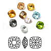 Faceted K9 Glass Rhinestone Cabochons GGLA-R402-05B-1