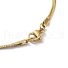 304 Stainless Steel Flat Snake Chain Necklaces for Women NJEW-D058-04G-3