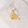 Brass Rhinestone Adjustable Cuff Open Rings for Women FA8616-4