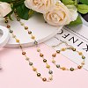 Daisy Link Chain Necklaces & Bracelets Jewelry Sets SJEW-JS01138-01-2
