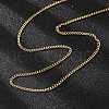 Unisex Casual Style 304 Stainless Steel Curb Chain Necklaces STAS-O037-54G-2
