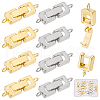 SUNNYCLUE 12 Sets 2 Colors Brass Fold Over Clasps FIND-SC0002-74-1