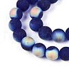 Frosted Transparent Glass Beads Strands GLAA-T032-T10mm-MBB15-3