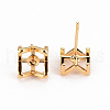 Brass Stud Earring Findings KK-S356-252-NF-2