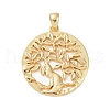 Rack Plating Brass Pendants KK-A224-02B-G-1