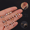 316L Surgical Stainless Steel Micro Pave Clear Cubic Zirconia Cartilage Earrings WG14BE9-06-1