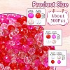 500Pcs Valentine's Day Glass Beads GLAA-YWC0004-04-3