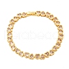 Rack Plating Brass Pave Cubic Zirconia Heart Link Bracelets BJEW-Q347-05G-03-1