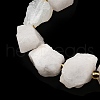 Raw Rough Natural White Jade Beads Strands G-Z087-A05-4