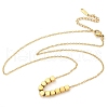 Cube Beaded Pendant Necklace NJEW-G074-47G-2