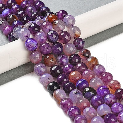 Natural Agate Beads Strands G-M437-C01-01O-1