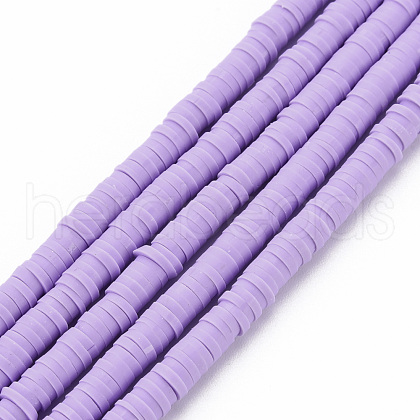 Handmade Polymer Clay Bead Strands CLAY-T002-4mm-57-1