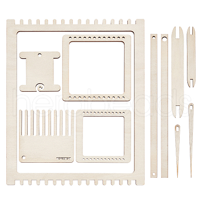 Wood Knitting Loom Kit TOOL-WH0155-76A-1