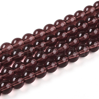 Transparent Glass Beads Strands GLAA-T032-T6mm-19-1