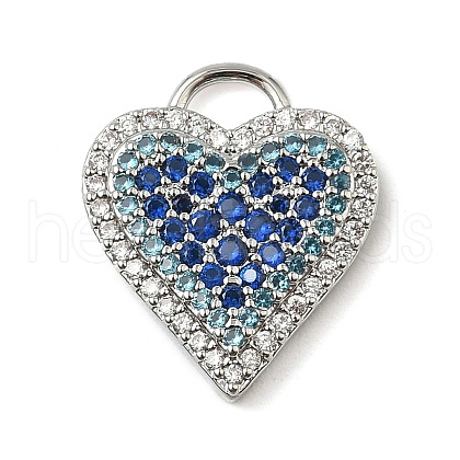 Brass Micro Pave Cubic Zirconia Pendants KK-I276-29P-03-1
