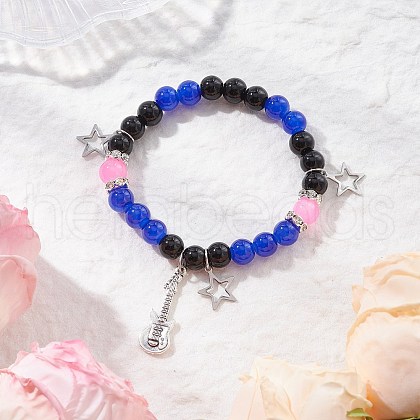 304 Stainless Steel Charms Bracelets BJEW-JB11848-02-1