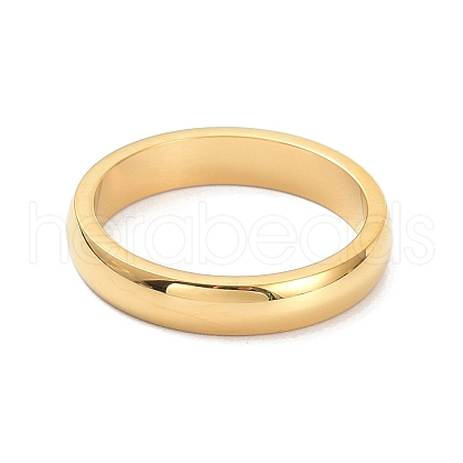 4mm Polished Plain Dome Finger Ring for Girl Women RJEW-C012-06E-G-1