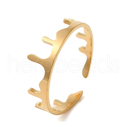 304 Stainless Steel Open Cuff Ring RJEW-Z026-04G-1