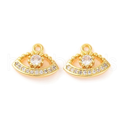 Brass Micro Pave Cubic Zirconia Pendants KK-U017-08B-G-1