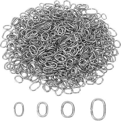 Unicraftale 800Pcs 4 Style 304 Stainless Steel Quick Link Connectors STAS-UN0018-38P-1