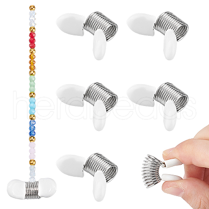 Unicraftale 6Pcs 201 Stainless Steel Mini Spring Bead Clamps for Beading Jewelry Making TOOL-UN0001-43-1