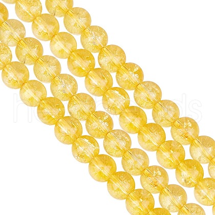 GOMAKERER 2 Strands Synthetic Citrine Beads Strands G-GO0001-26B-1