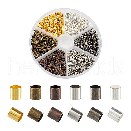 1368Pcs 6 Colors Yilisi Brass Crimp Beads KK-YS0001-09-1