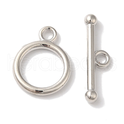Rack Plating Brass Toggle Clasps KK-A225-06P-1