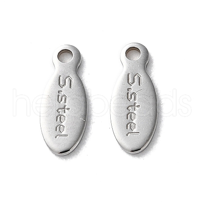 304 Stainless Steel Charms STAS-V007-03D-P-1
