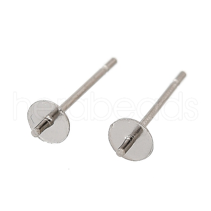 304 Stainless Steel Stud Earring Findings STAS-D370-02P-01-1