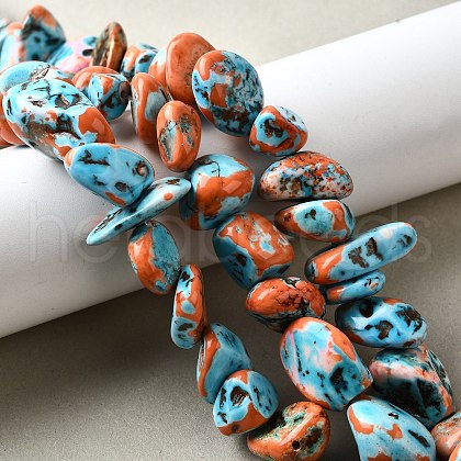 Dyed Natural Magnesite Beads Strands G-L617-A01-01-1
