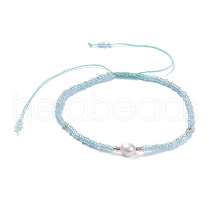 Adjustable Nylon Thread Braided Beads Bracelets X-BJEW-JB04375-05-1
