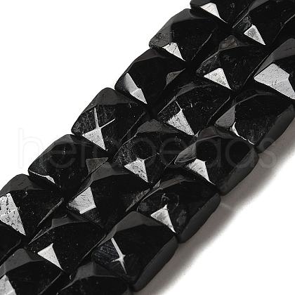 Natural Black Tourmaline Beads Strands G-C109-A10-01-1