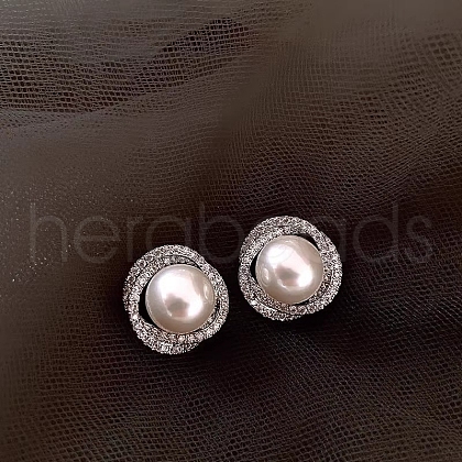 Imitation Pearl Beads Earrings WG29476-08-1