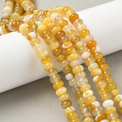 Natural Banded Agate Beads Strands G-F790-I01-01B-1