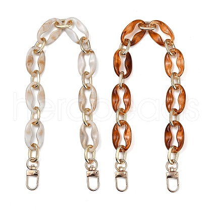 WADORN 2Pcs 2 Colors Acrylic Cable Chain Bag Handles FIND-WR0007-64-1