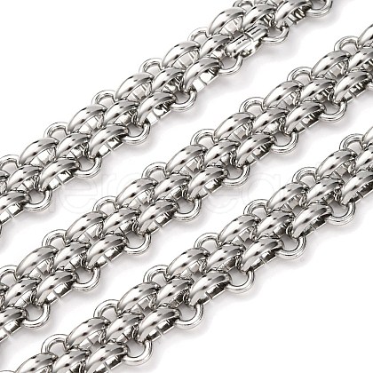 304 Stainless Steel Woven Link Chains CHS-S012-02P-1
