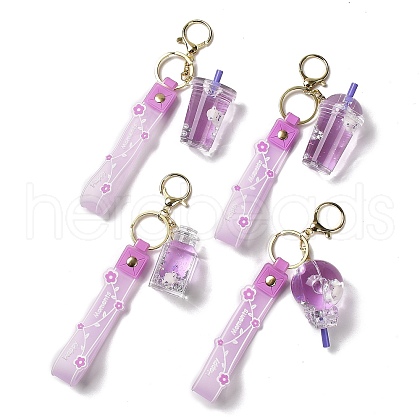 Mixed Bottle Acrylic Pendant Keychain Decoration KEYC-D018-09-1