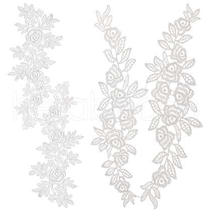 Gorgecraft 2 Sets 2 Style Lace Embroidery Costume Accessories DIY-GF0004-91-1